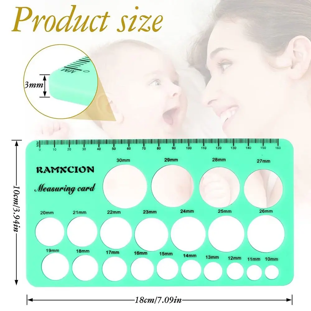 Breast pump accessories breast pumps Soft Silicone Nipple Ruler Safe Skin-friendly Breast Pump Measure Durable Breast-feeding Breast Flange Measuring Mother
