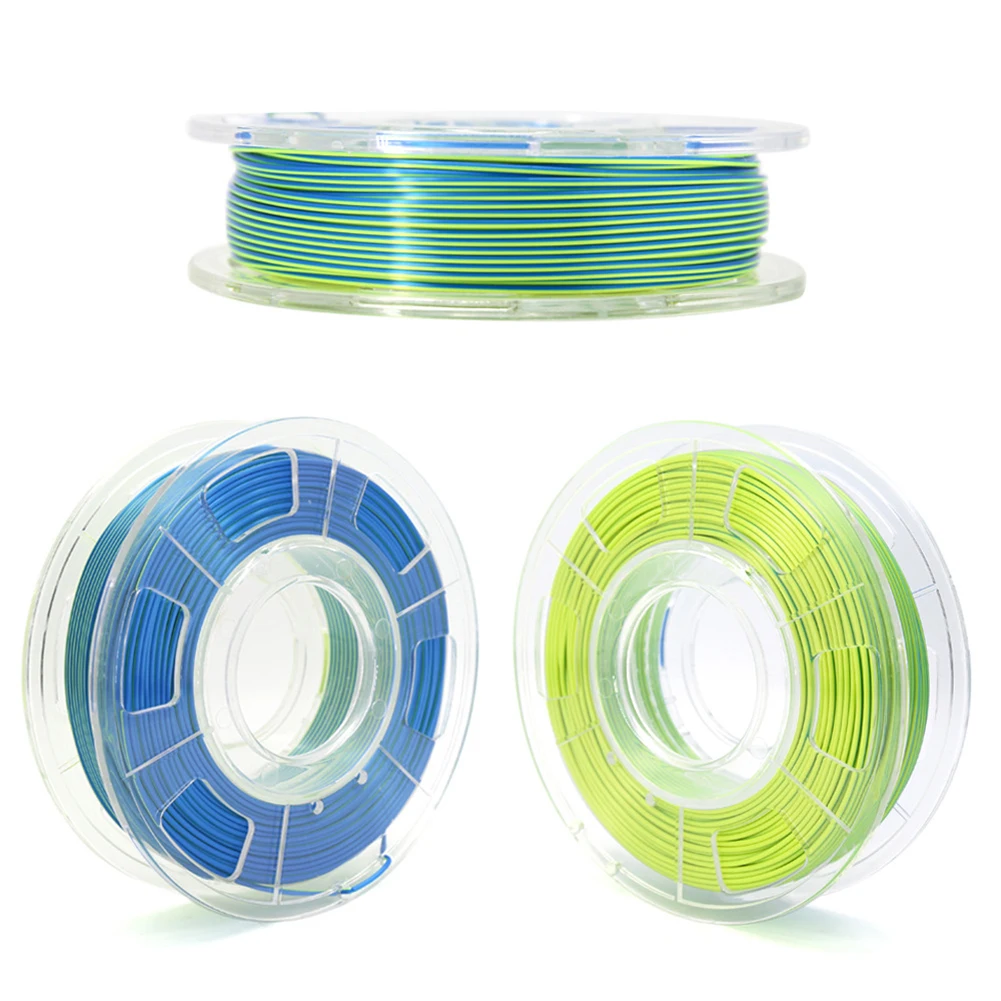 

1.75 Mm PLA 3D Printer Filament Accessories Dual Color Eco Friendly Compressing 1 Kg Spool Universal Office Lightweight Durable