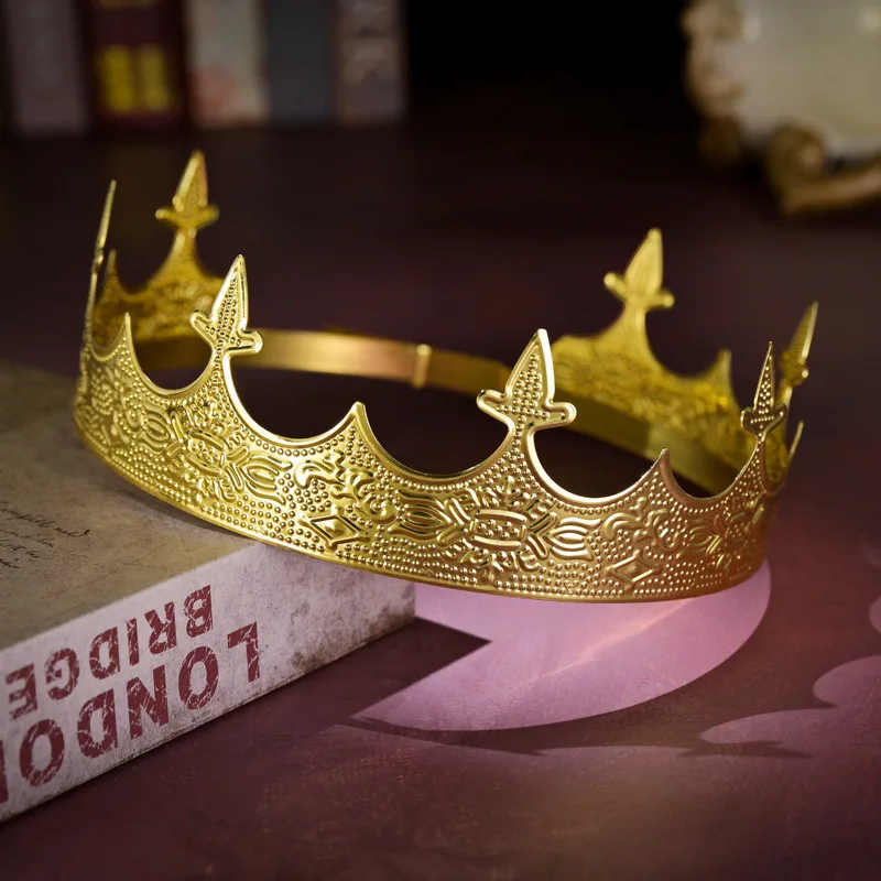 KMVEXO King Crown for Men - Royal Men's Crown Prince Tiara for