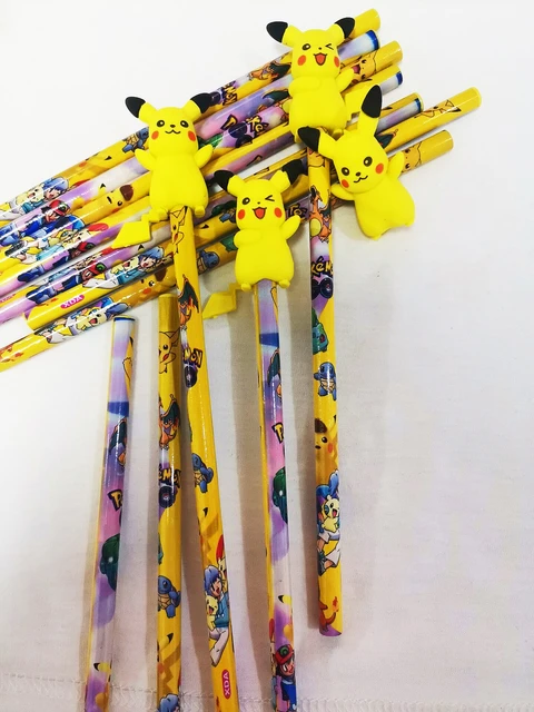6/12Pcs Pokemon 2B Pencil Hb Pencil Children Cartoon Pikachu Anime Student  Stationery School Supplies Pencils