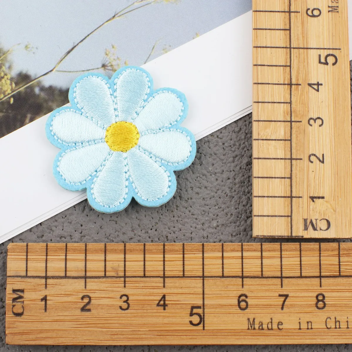 12pcs 4cm Blue Daisy
