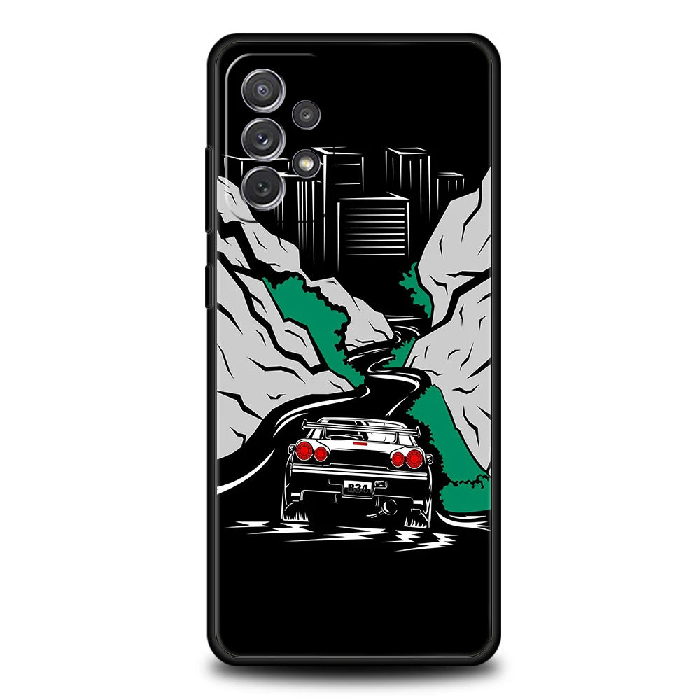 JDM Car-Themed Soft Shell Phone Case