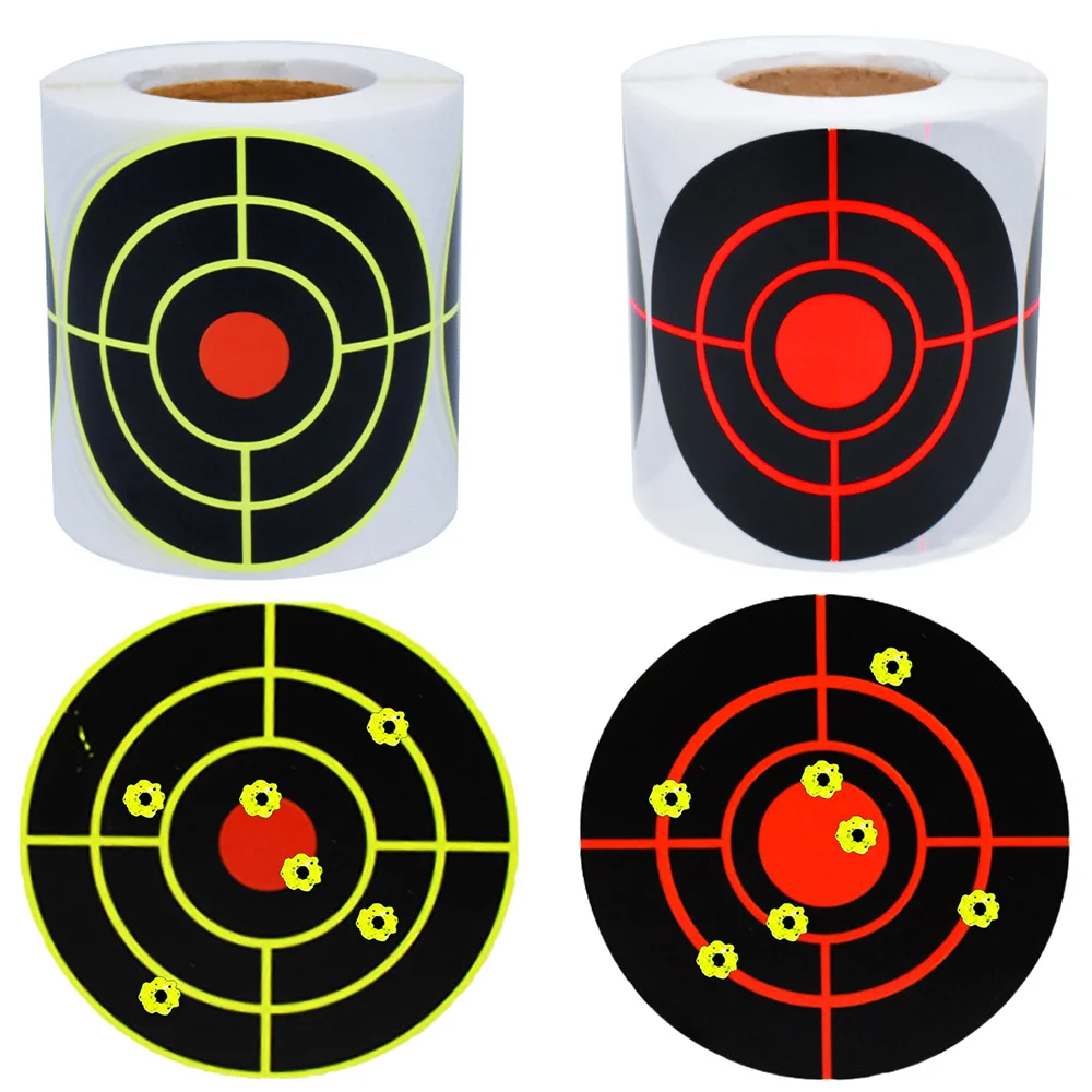 100Pcs3inchFluorescentShootingTargetStickersSelfAdhesive