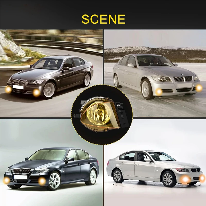 Fog Lights For BMW E90 3 Series (2006-2009) - 55W H11 Bulbs, Pair, Direct Fit For 323i, 325i, 328i, 335i Models - View #5
