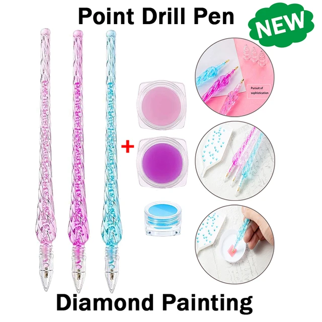 Magic Diamond Painting Pen Diamond Painting Tools 5D Diamond Painting  Painting Cross Stitch Embroidery Accessories Double-Head Manual Point Drill