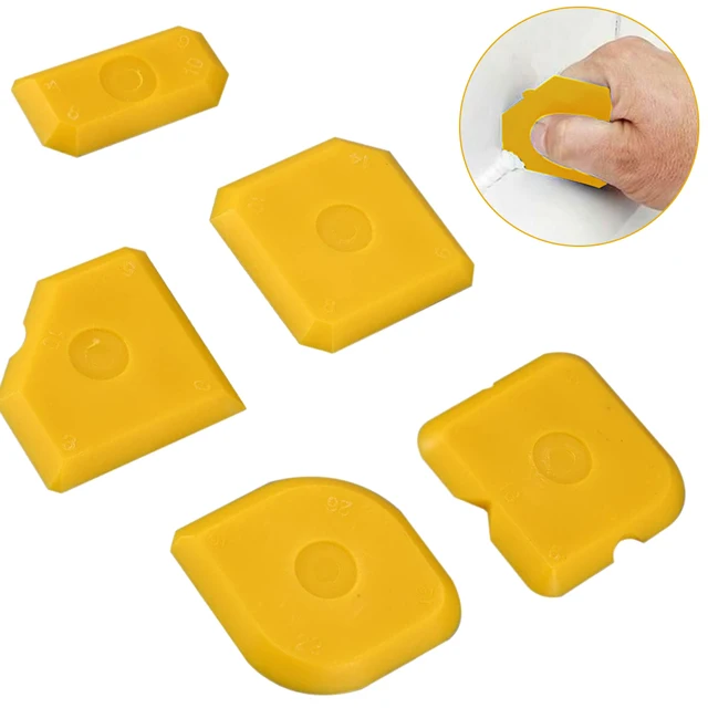 5× Silicone Applicator Scraper Sealant Smooth Remover Tool Silicone Sealant Tool Spreader Finish Kit Caulk Tile Grout Applicator