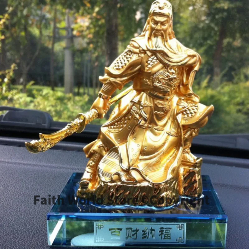 

Excellent Business Present Gift Geomantic Mascot HOME CAR decor Bring good luck Recruit wealth God of wealth GUAN GONG statue