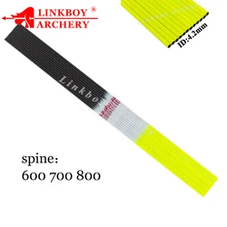 Linkboy-eje de flecha de carbono puro para tiro con arco recurvo, 12 piezas, ID 4,2mm, columna vertebral 600 700 800 900