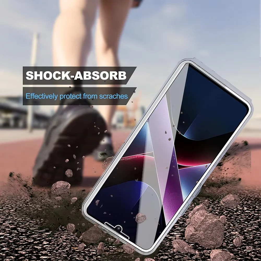 360 Full Body Protective Clear Phone Case with Anti-Fall TPU+PC Design