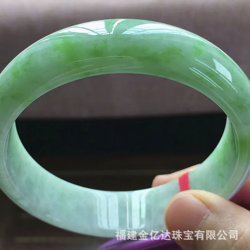 Myanmar Natural Emerald A Kind Of Old Floating Green Jade Bracelet