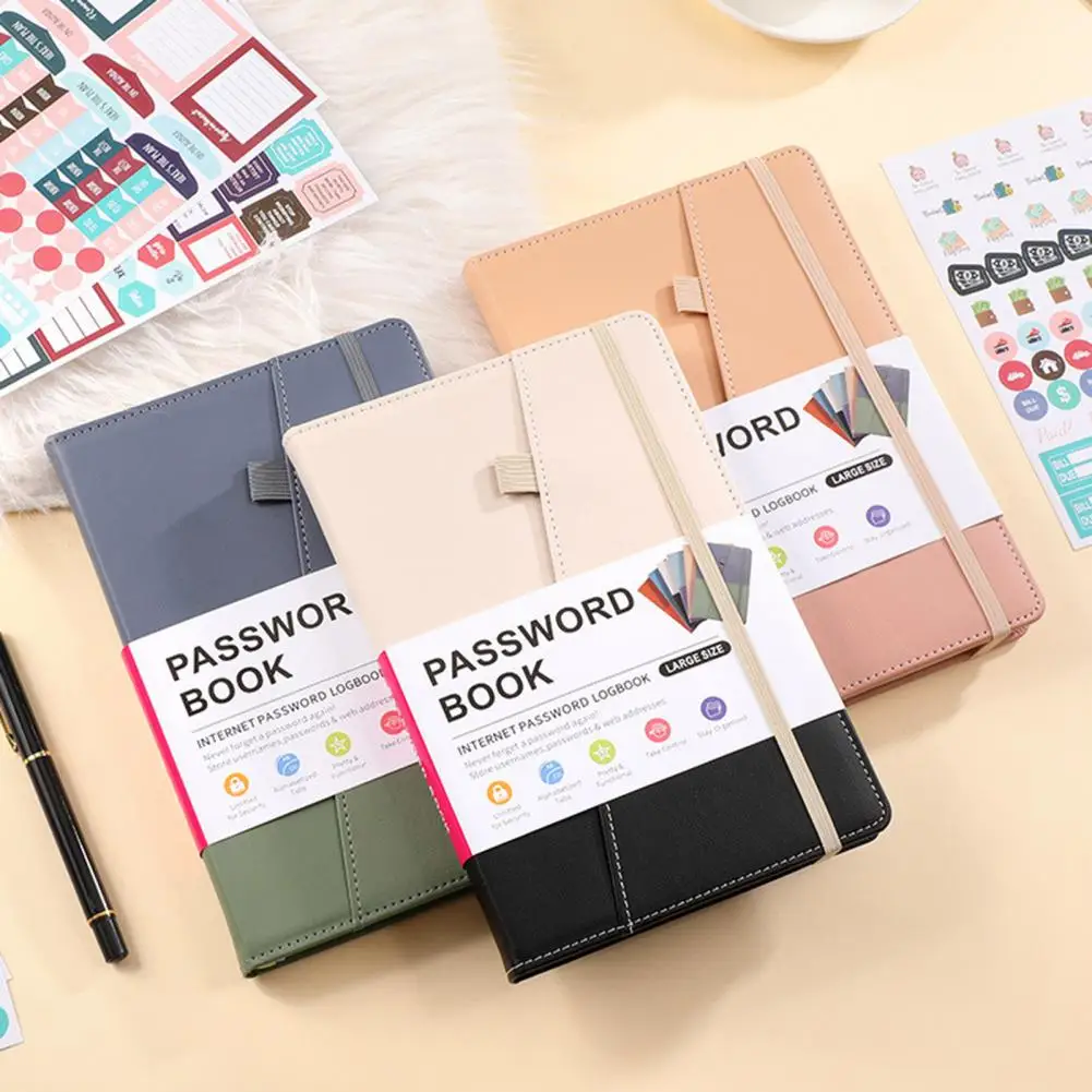21.3*15cm Password Book With Colorful Alphabetical Tabs Hardcover For Internet Passwords Website Addresses Notebook For Home