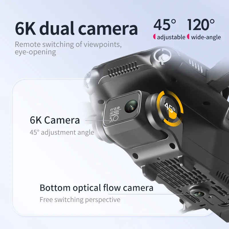 4DRC 드론 8K 전문 쿼드콥터 와이파이 FPV 드론, 4K HD 듀얼 카메라, 브러시리스 접이식 RC 헬리콥터 드론 장난감, 신제품