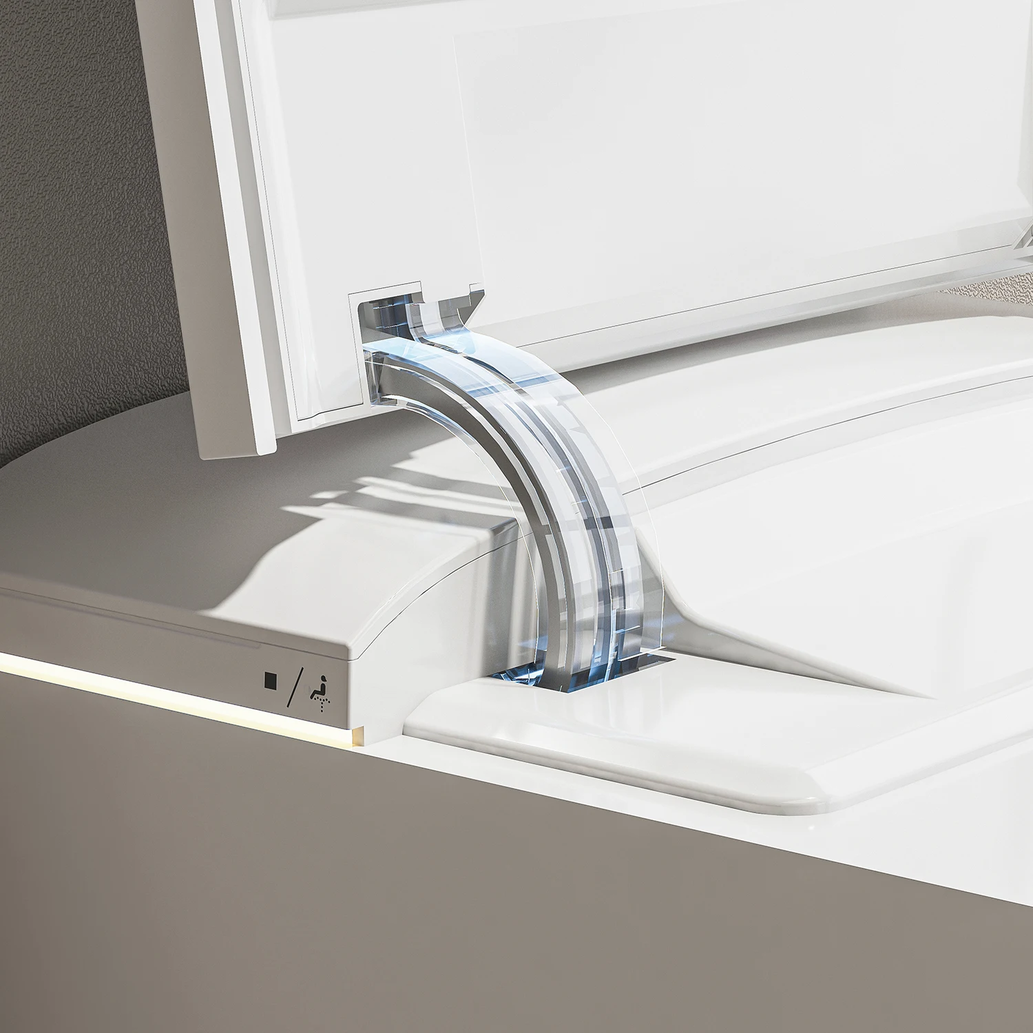 Smart Wall-Mounted Toilet with Sensor Heating Remote Control Automatic Flush Leaving Seat Elongated Bowl Seat
