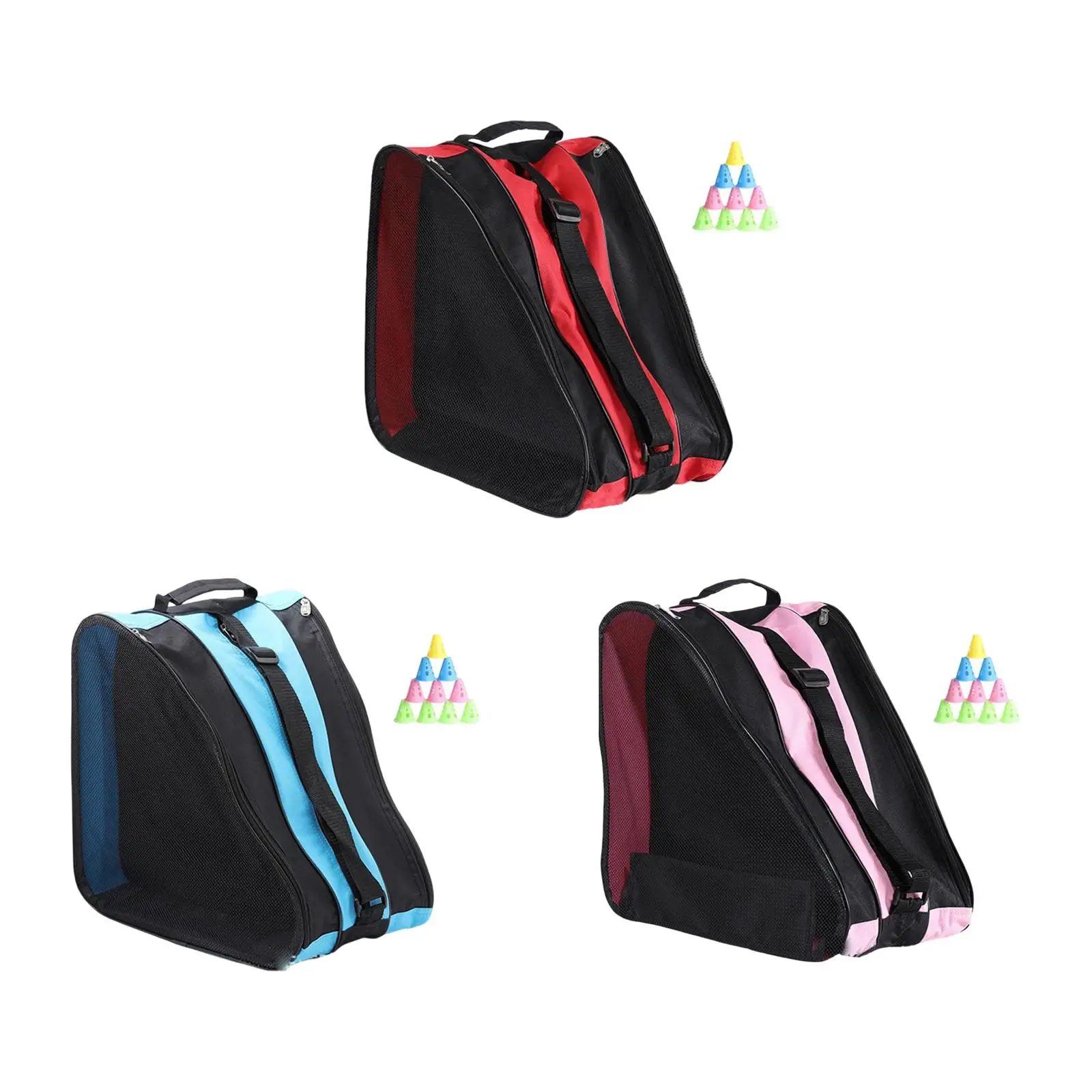 Portable Roller Skate Bags Breathable Ice Skate Bag Ski Sports Shoulder Bag Inline Skate Bag for Adult Kid Ice Hockey Skates
