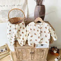 2024 Autumn New in Kids Baby Girls Boys Pajamas Set - Infant Cartoon Top + Pants , Toddler Sleeping Clothing 2pcs 0-24M 2