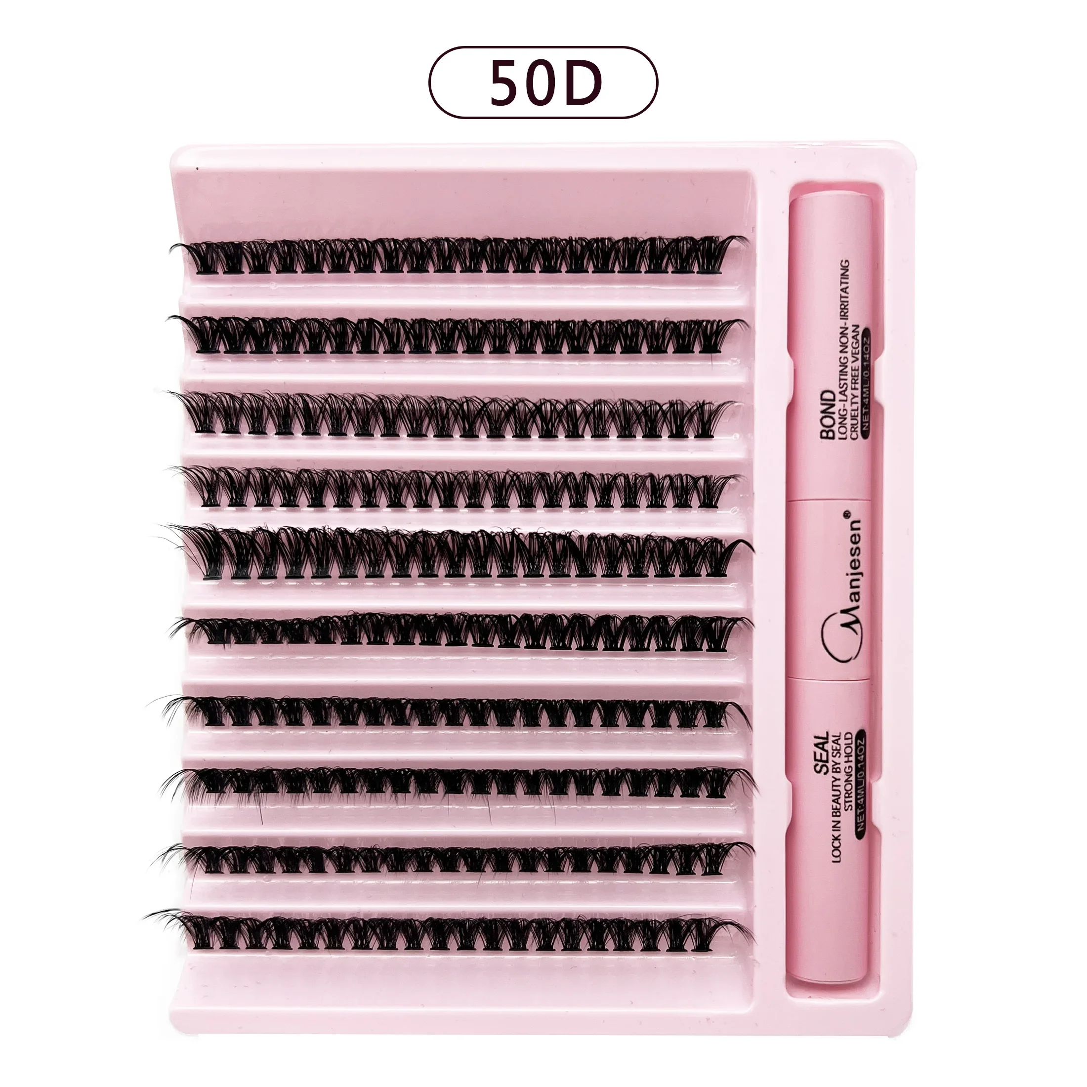 Eyelash Extension Kit - 200 PCS Cluster Lashes with Bond & Seal Tools