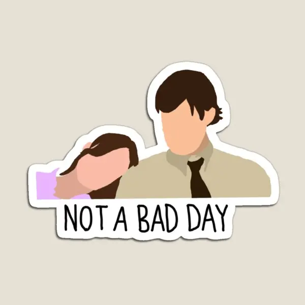 

Магнитные магнитные наклейки для детской холодильника Jim And Pam, милые забавные красочные детские домашние наклейки