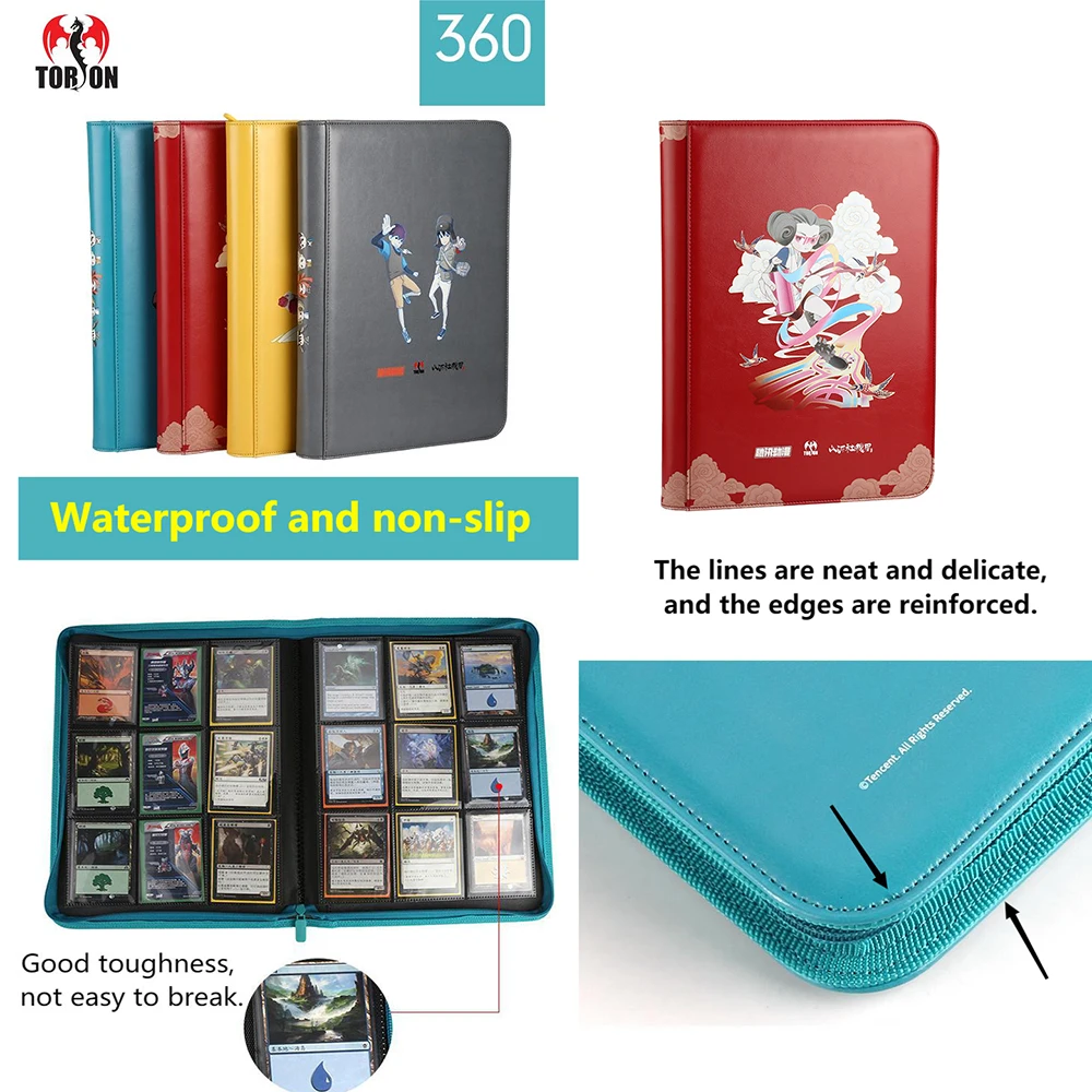 9-Pocket 360 Trading Card Binder PKM Card Binder Album Holder for TCG, Baseball  Trading Cards,Sports Card Collector with Zipper