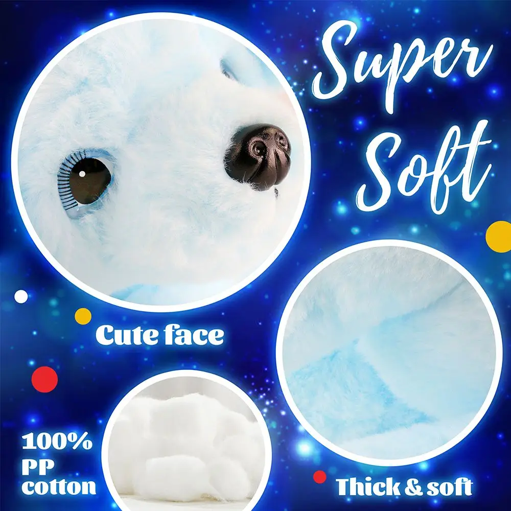Plush Toy 38cm Plush Puppy Throw Pillows LED Light Musical Stuffed Animals Dog Dolls