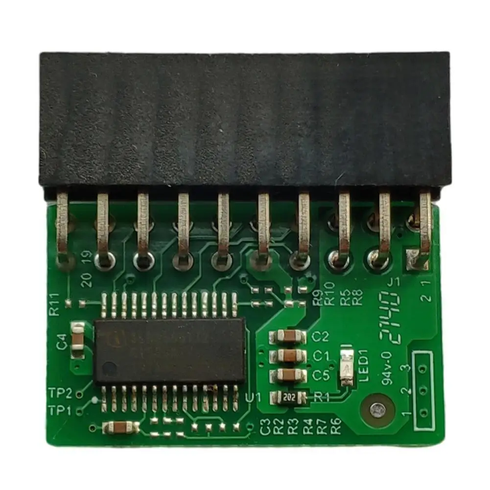 20pin TPM 2.0 LPC Security Module Board Remote Card For ASUS GIGABYTE Multi-brand Motherboard For Windows 11 Green/Black tpm security module,security module