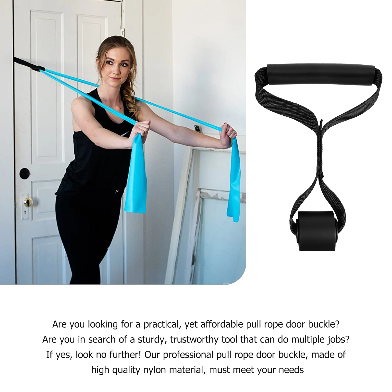 

Pull Cord Door Buckle Fitness Equipment Pulling Rope Training Elastic Nylon Home