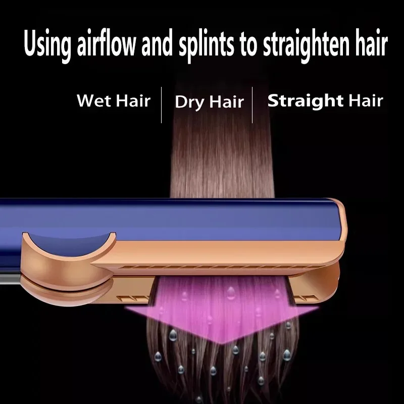 High Quality Professional Hair Straightener & Hair Dryer Heat-Up Hair Flat Iron Negative Ion Long-Lasting Styling Tool Hot Air 3