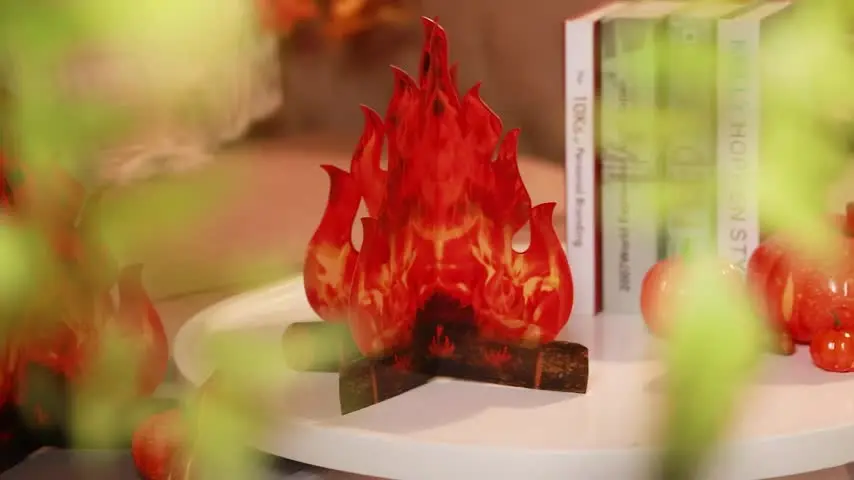 8 Fuochi Artificiali In Cartone - Decorazioni Per Feste, Falò Finto, 29,5x27 Cm, Per Halloween E Natale - 2