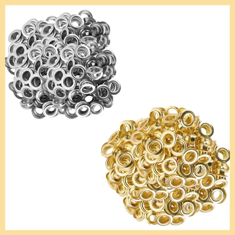 GOOD-Grommet Tool Kit Grommet & Washer Grommet Kit 500Pcs, 2 Grommets Kit, Suitable For Leather Bags Banner