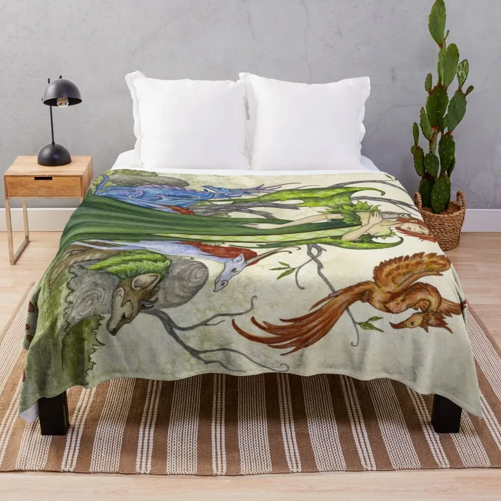 

Menagerie Throw Blanket Cute Thermals For Travel Bed linens Blankets