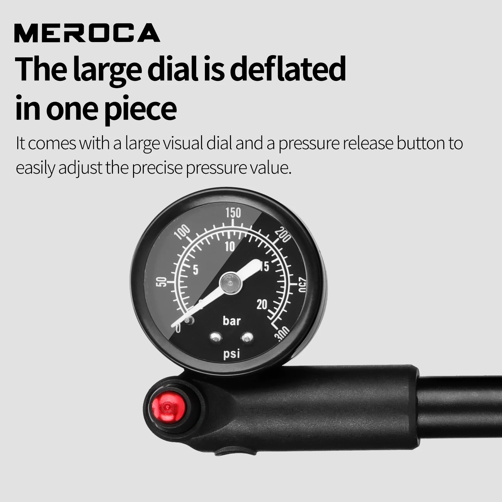 MEROCA Mtb Pump 300psi Air Pressure For Front Fork Shock thumbnail 5