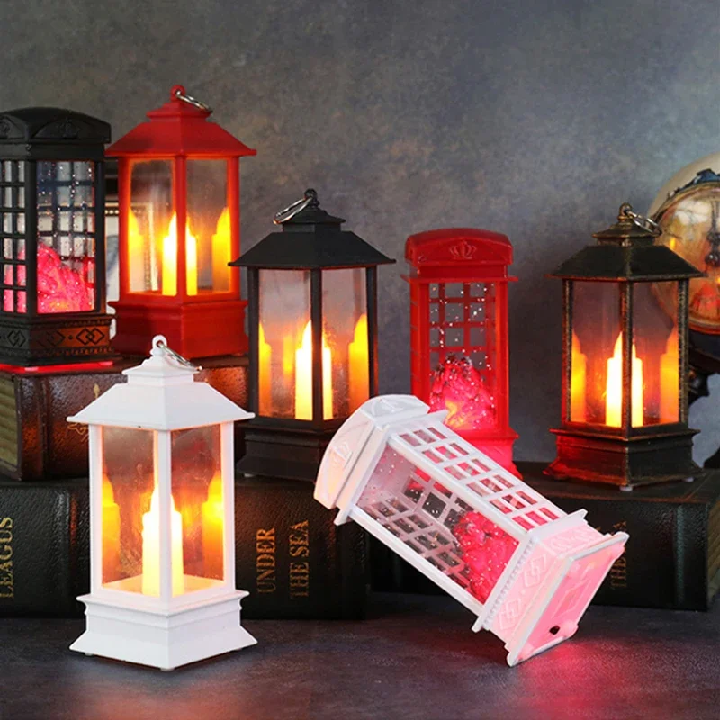 Halloween Christmas Decoration Candles Light Candlestick Lamp Vintage Hanging Light LED Lantern Home Holiday Party Decor Gifts
