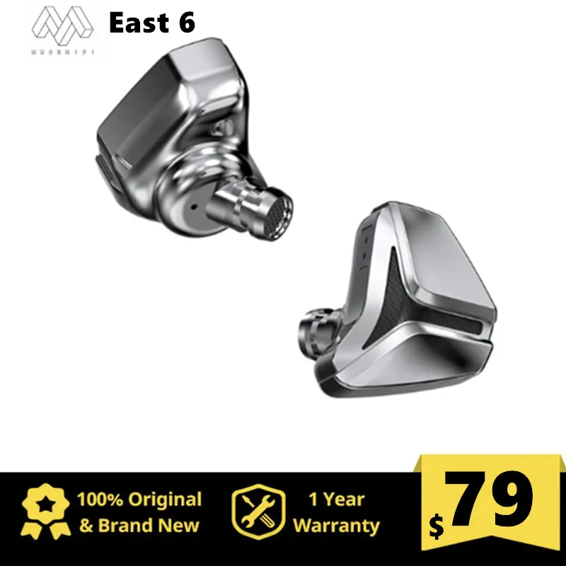 

Muse HiFi The East 6 флагманских 10-миллиметровых мониторов-вкладышей с одним динамическим драйвером и открытой акустической камерой, сменная конструкция ушной насадки