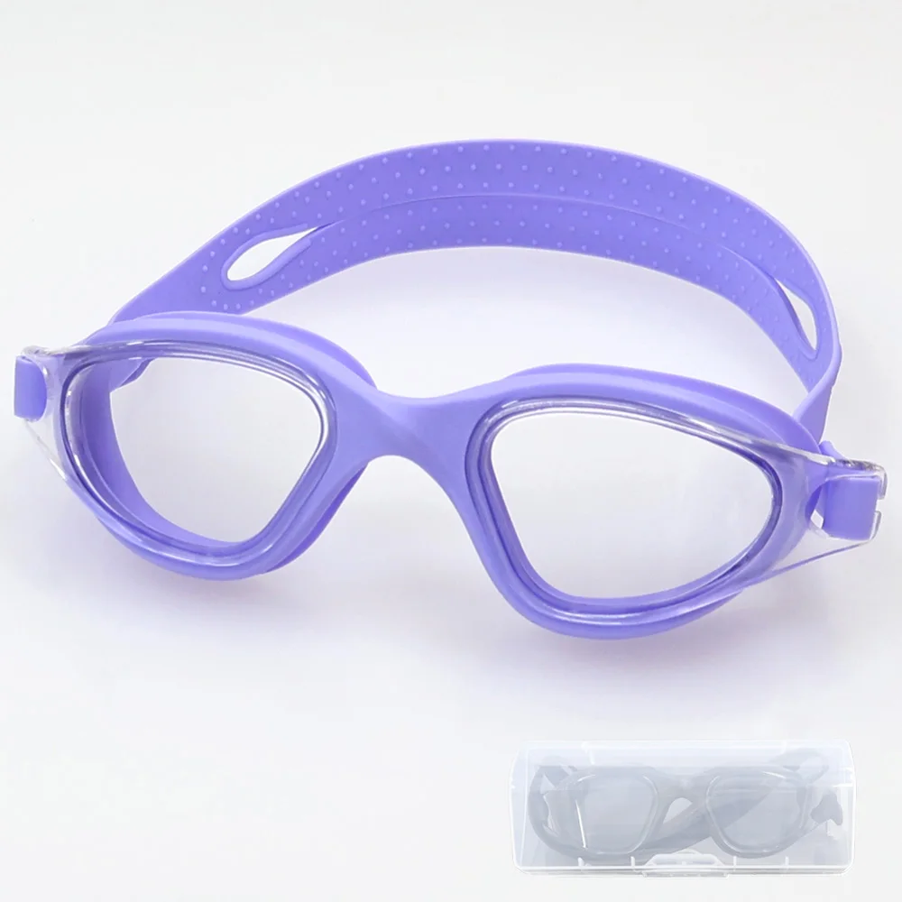 Schwimmbrille, professionelle wasserdichte Schwimmbrille, kein Auslaufen, Antibeschlag, für Erwachsene, HD-Antibeschlag-Silikon mit tragbarem Etui – Detail 15
