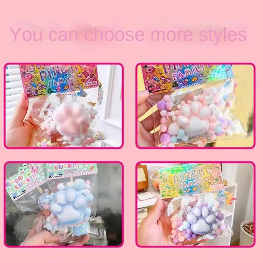 Funny Gift Squeeze Toy Squeeze Cat Paw Toys Soft Sticky Pinching and Decompressing Toy Abreact Relief Relax Toys 3