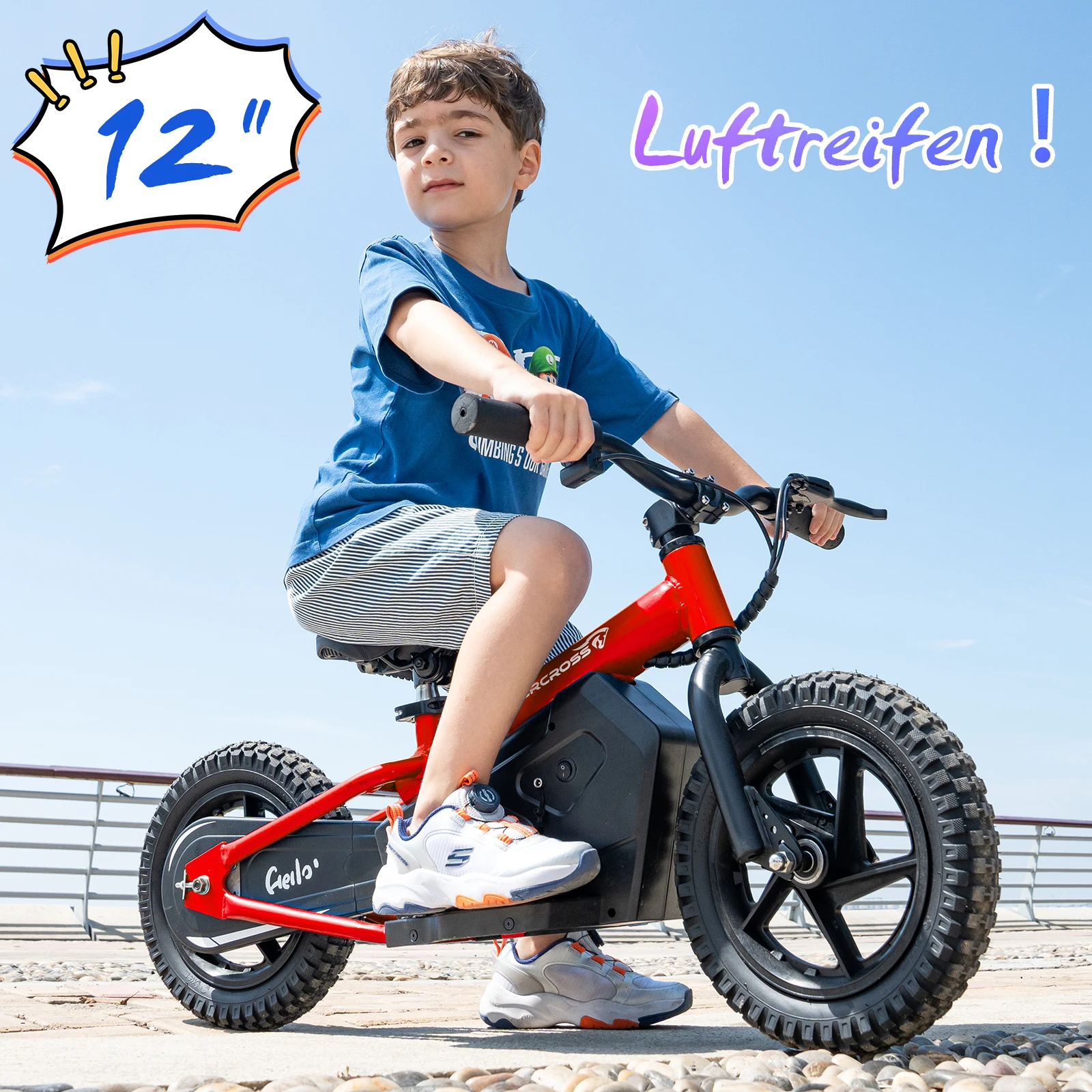 EVERCROSS Electric Balance Bike for Kids,100W Toddler Bike with12"Tires,24V4AH Electric Motorcycle,Gift for 3+Boys Girls,UL