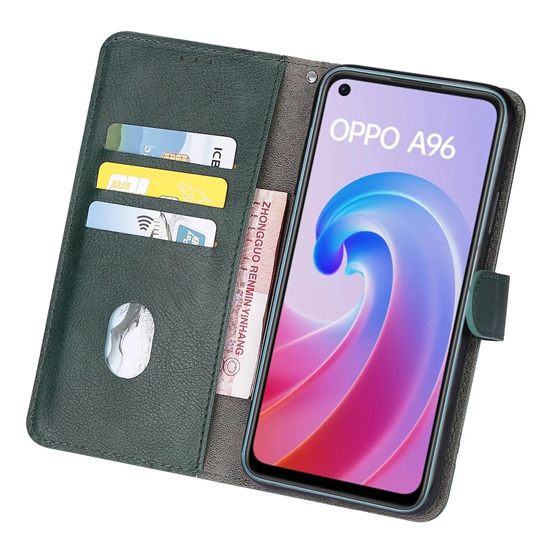 OPPOA96 Etui Cover For OPPO A96 5G Case Flip Wallet Leather Magnetic Card  Phone Protector Book Funda On OPPO A 96 чехолна PFUM10