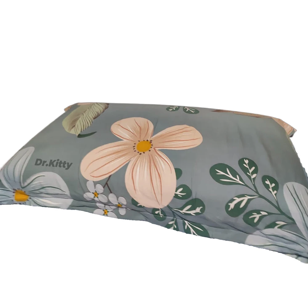 Dr.Kitty Pillow cases, Flower Pink Toddler Pillowcase Girl, Girly Pillow Case, Travel Case Flowers