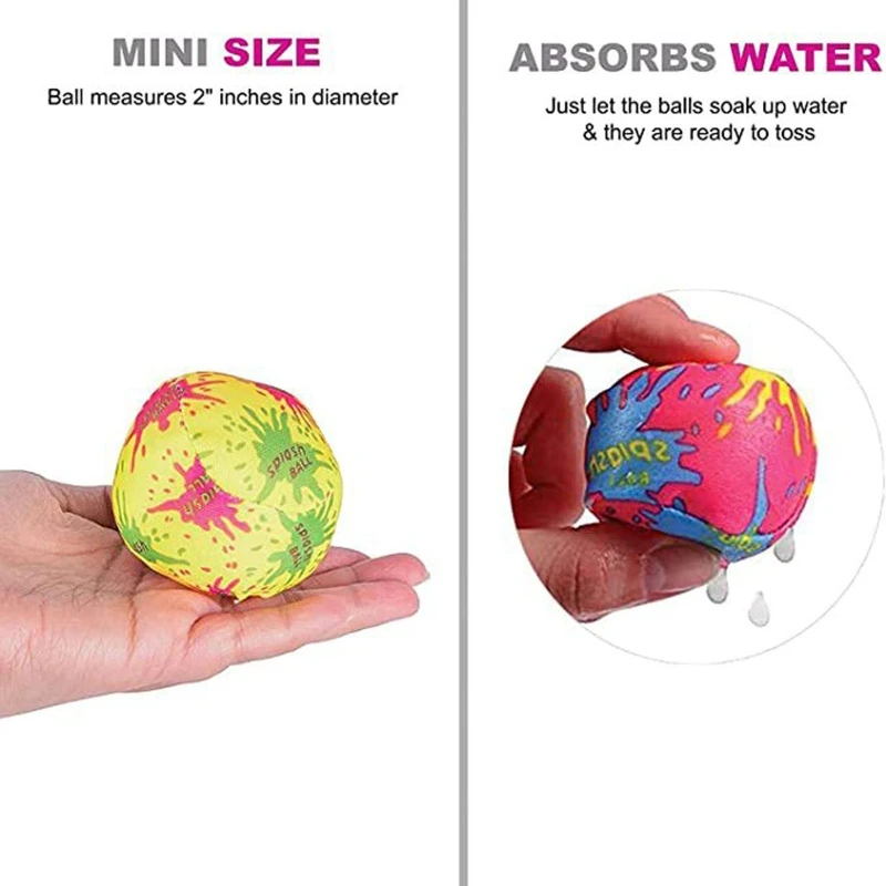 5cm Water Ball Water Fight Cloth Ball for Family Backyard Activity Reusable Toy for Family Gathering