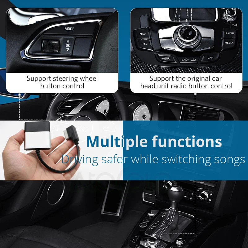 Yatour Qualcomm 5.2 Bluetooth Music adapter With Full MMI AMI 3G functions For AUDI Mercedes VW bluetooth audio adapter,bluetooth music player