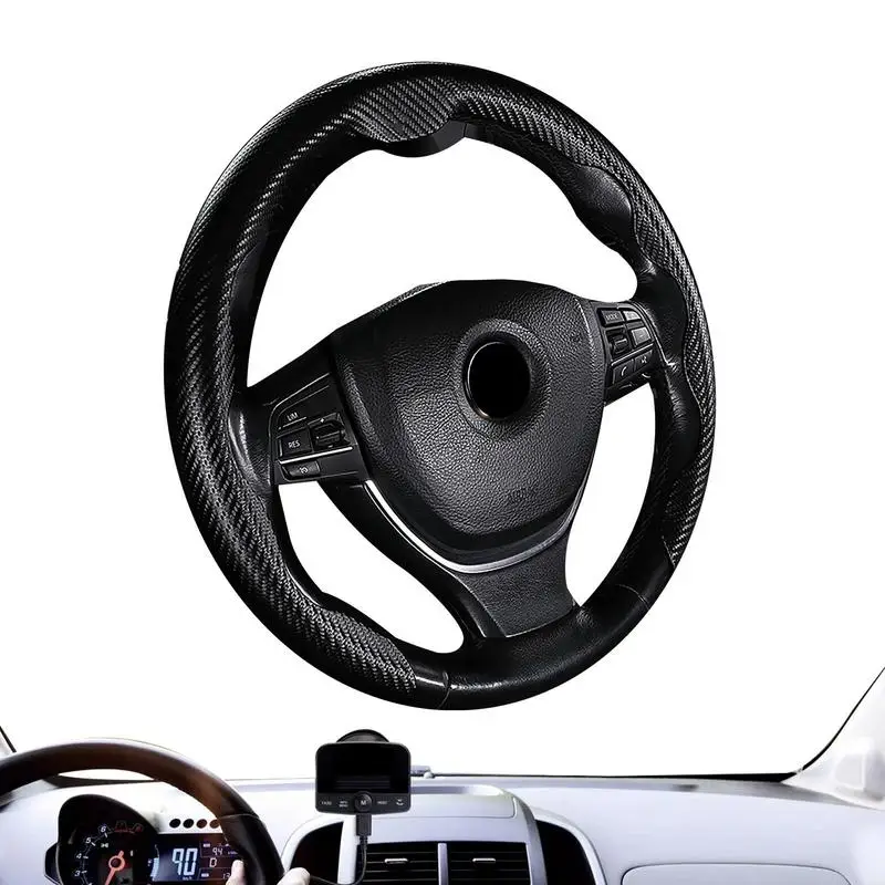 

Universal Non-slip Carbon Fiber Car Steering Covers Booster Cover For Auto Interior Accessories Car Styling