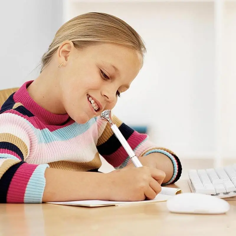 Diamond Pens With Crystal Cute Ballpoint Pens Pretty Fancy Pens With Black Ink For Journaling Kids Girls Women Students Teacher