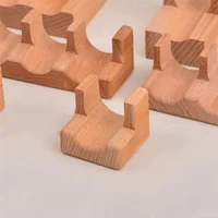 A96K-Wood Sushi Tacos Holder Taco Stand Serving Rack Divider Taco Rack Tray Plates For Home Restaurant Dining Party 2