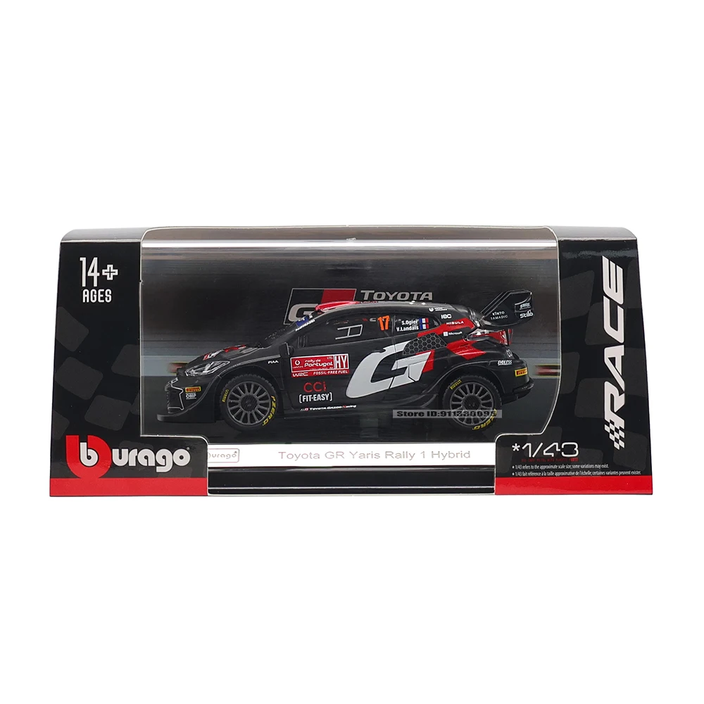 Bburago 1:43 WRC Toyota GR Yaris Rally1 Hybrid Rovanpera #69 Ogier