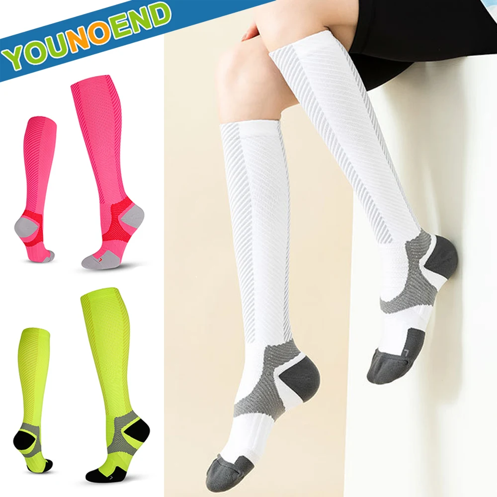 

1Pair Compression Socks Men Women Nursing Stockings Travel Football Breathable Running Cycling Basketball Outdoor Sports Socks