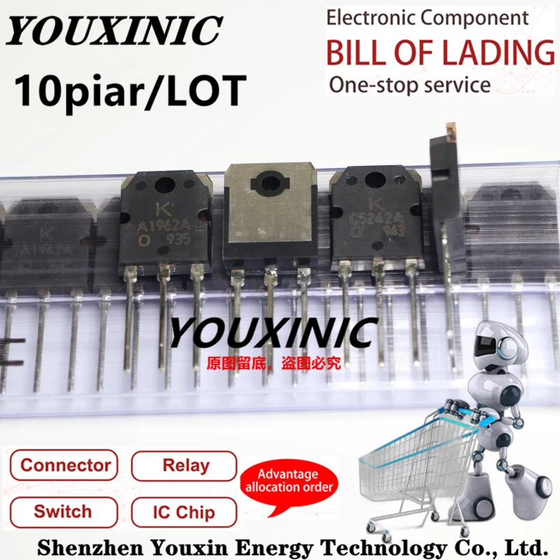 

YOUXINIC 100% New Imported Original KTA1962A KTC5242A A1962A C5242A KTA1962A KTC5242A Audio Power Amplifier (1 / pair)