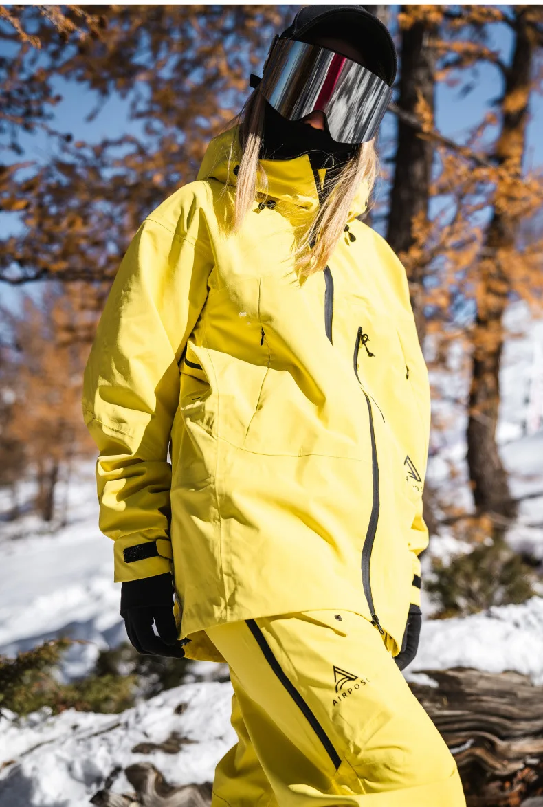 Vêtements de ski à capuche imperméables pour hommes et femmes, veste et pantalon de snowboard coupe-vent, combinaison épaisse et chaude pour hommes et femmes