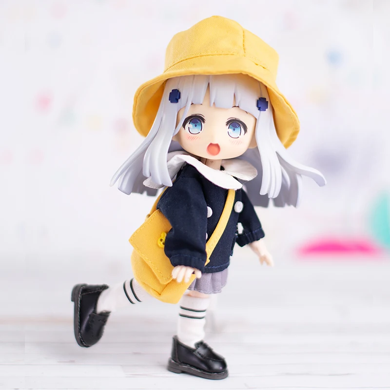Ob11 Doll Handmade Clothes Kindergarten School Uniform Suit With Yellow Hat Bag Shirt Shorts or Skirt For Obitsu11, GSC, Molly 3