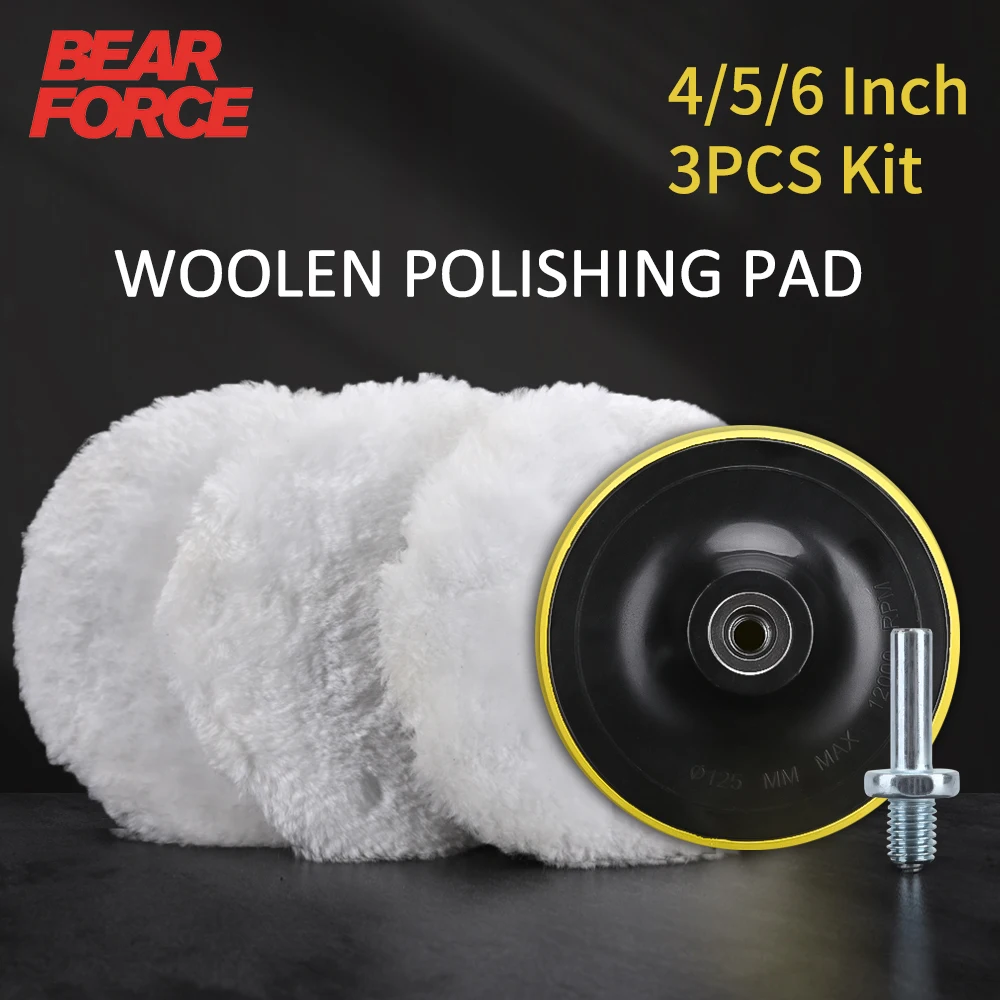 Polishing Kit Polishing Pad Car Waxing Sponge Disk Wool Wheel Auto Paint Care Polisher Pads For Car Polisher 4/5/6 inch