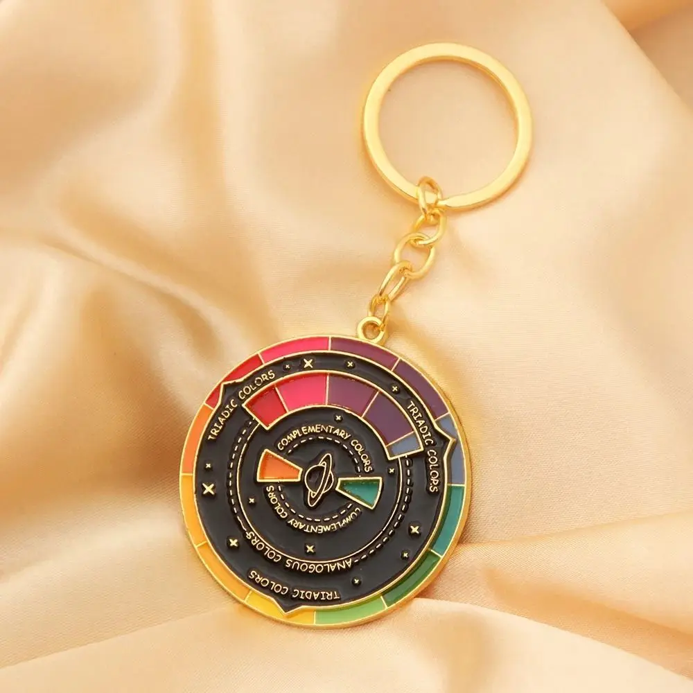 

Rotating Color Compass Enamel Keychain Rotating Color Palette Keychain Car Accessories Gifts