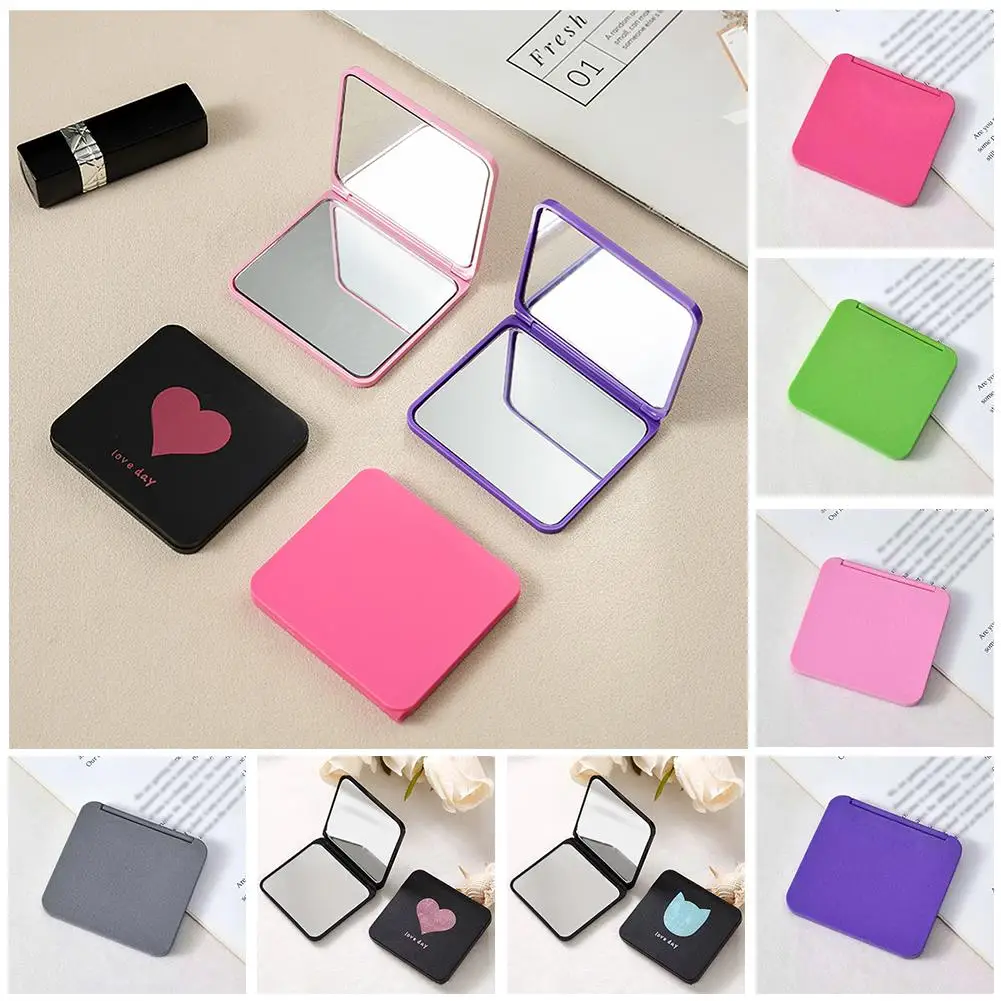 

Mini Makeup Mirror Portable Cosmetic Mirror Folding Compact Pocket Accessories Mirror Mirrors Travel Pocket D6A8